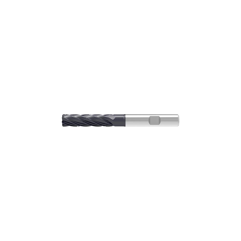 Corner Radius End Mill: 12.00 mm Dia, 49.00 mm LOC, 2.00 mm Radius, 5 Flute, Solid Carbide