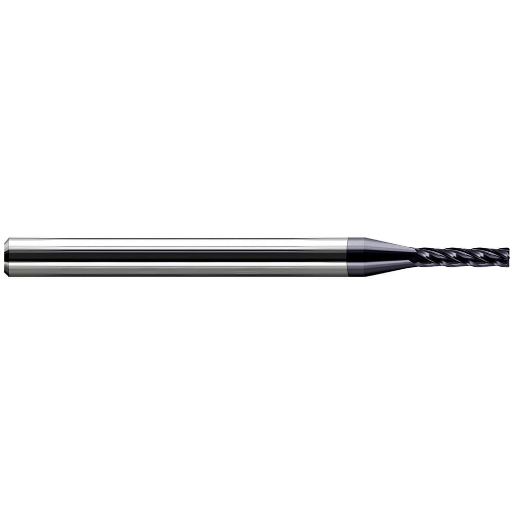 Corner Radius End Mill: 5/32" Dia, 1-1/4" LOC, 0.0100" Radius, 4 Flute, Solid Carbide