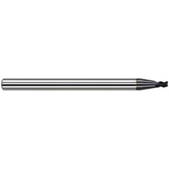 Corner Radius End Mill: 1/2" Dia, 3/4" LOC, 0.0300" Radius, 4 Flute, Solid Carbide