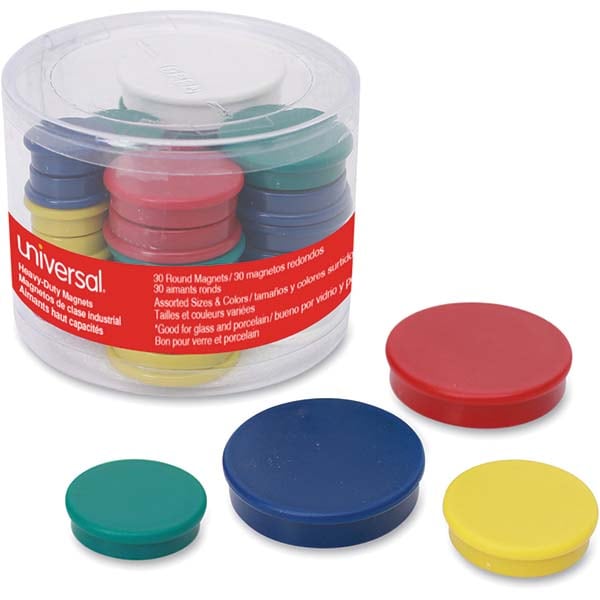 Display & Organizer Accessories; Type: Magnets; For Use With: Magnetic Glass Boards, Ferrous-Metal Cabinets; Color: Red, White, Blue, Yellow, Green; Material: Plastic/Magnet