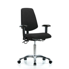 ESD Task Chair: Conductive Cloth, 29" Seat Height, Black