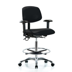 ESD Task Chair: ESD Vinyl, 36" Seat Height, Black