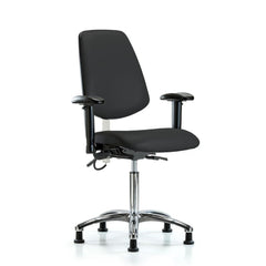 ESD Task Chair: ESD Vinyl, 29" Seat Height, Black