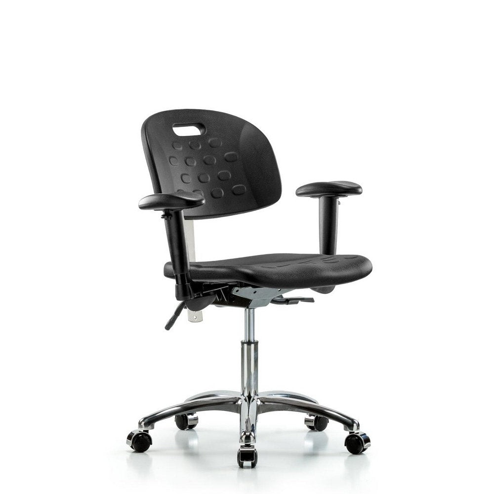 Clean Room Task Chair: Polyurethane, 23" Seat Height, Black