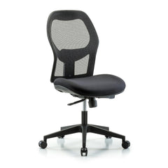 Mesh Office Task Chair: Mesh Fabric, 23" Seat Height, Black