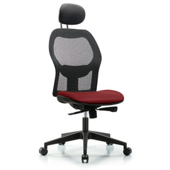 Mesh Office Task Chair: Vinyl, 23" Seat Height, Borscht