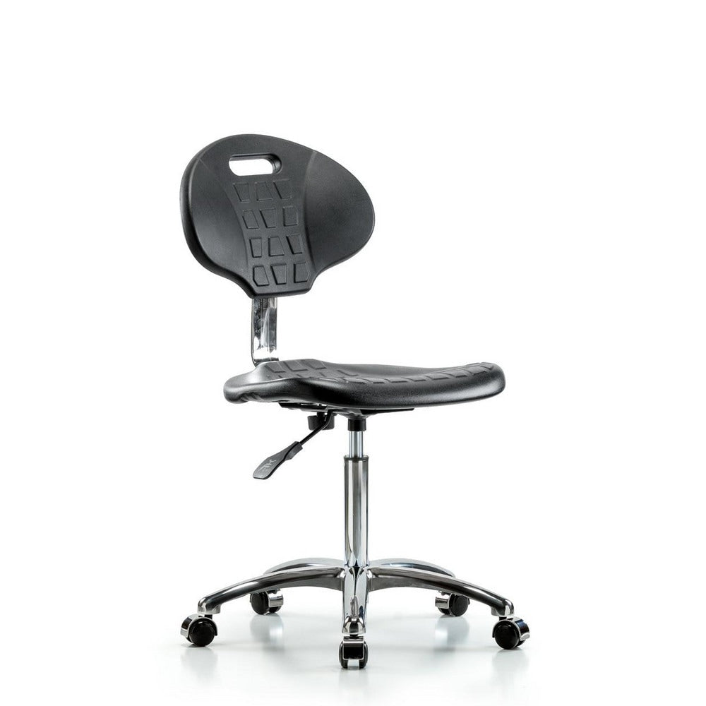 Clean Room Task Chair: Polyurethane, 27" Seat Height, Black