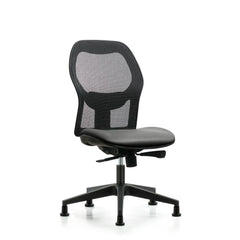 Mesh Office Task Chair: Vinyl, 23" Seat Height, Sterling