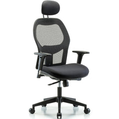 Mesh Office Task Chair: Mesh Fabric, 23" Seat Height, Black