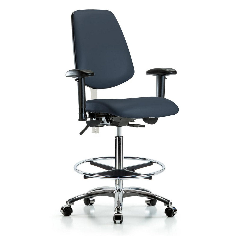 Clean Room Task Chair: Vinyl, 36" Seat Height, Imperial Blue