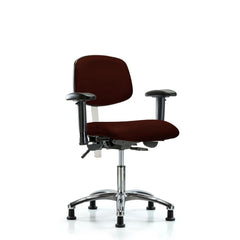 Clean Room Task Chair: Vinyl, 24" Seat Height, Burgundy