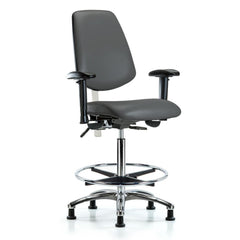 Clean Room Task Chair: Vinyl, 36" Seat Height, Carbon