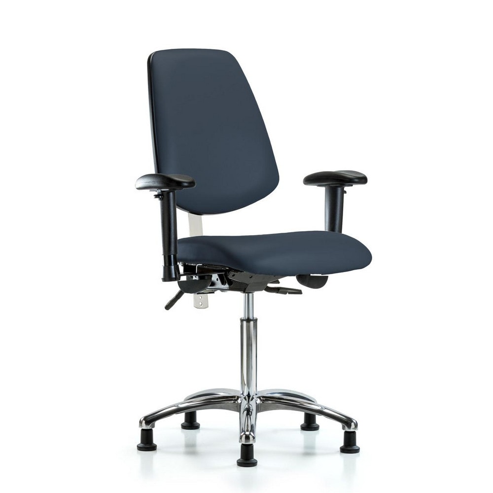 Clean Room Task Chair: Vinyl, 29" Seat Height, Imperial Blue