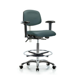 Clean Room Task Chair: Vinyl, 36" Seat Height, Colonial Blue