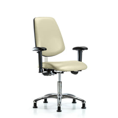 Clean Room Task Chair: Vinyl, 24" Seat Height, Black