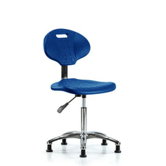 Polyurethane Task Chair: Polyurethane, 27" Seat Height, Blue