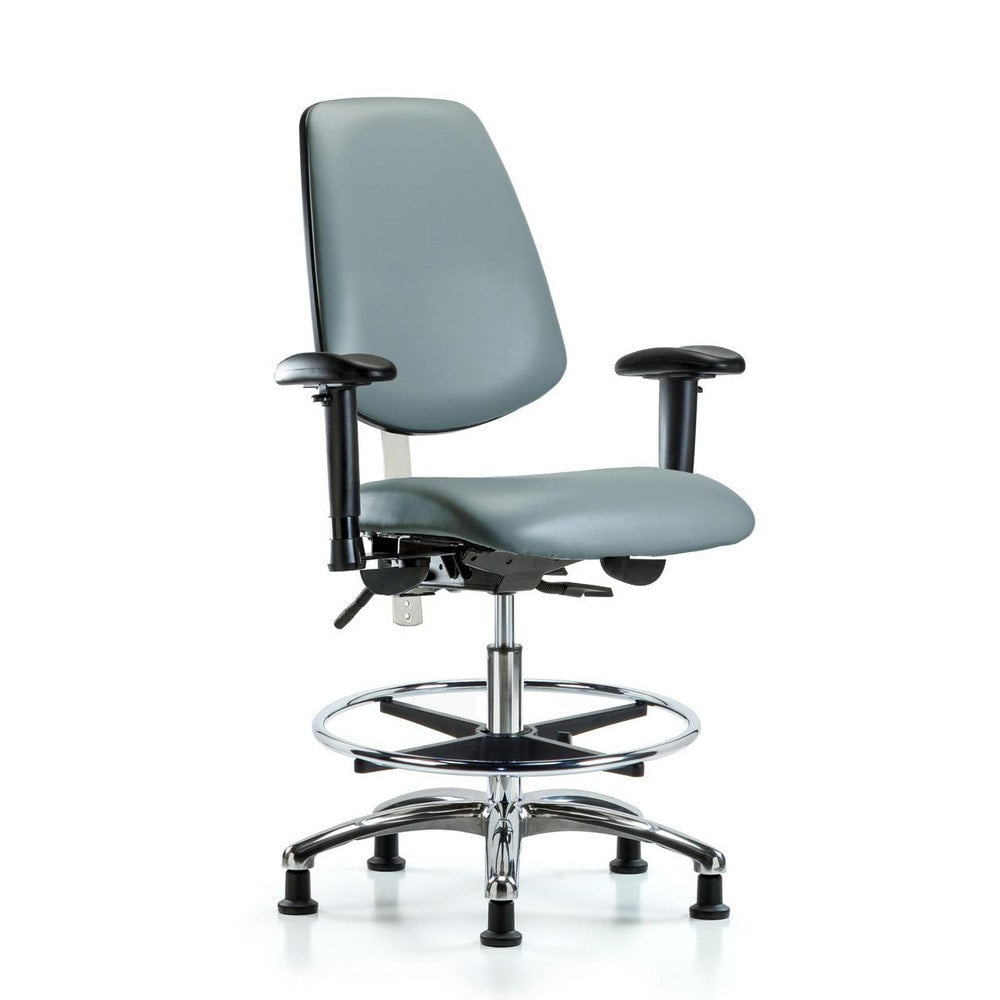 Clean Room Task Chair: Vinyl, 29" Seat Height, Storm