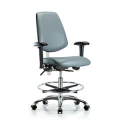 Clean Room Task Chair: Vinyl, 29" Seat Height, Storm