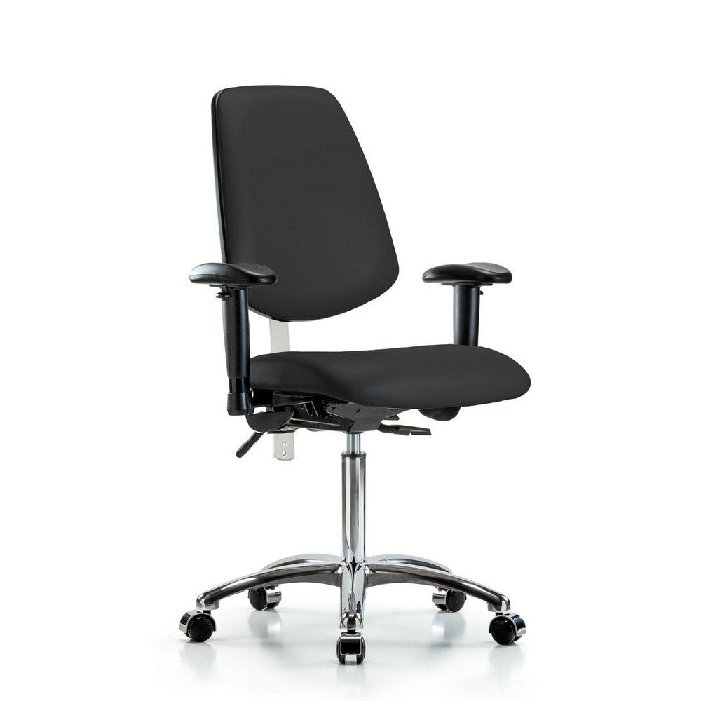 Clean Room Task Chair: Vinyl, 29" Seat Height, Black