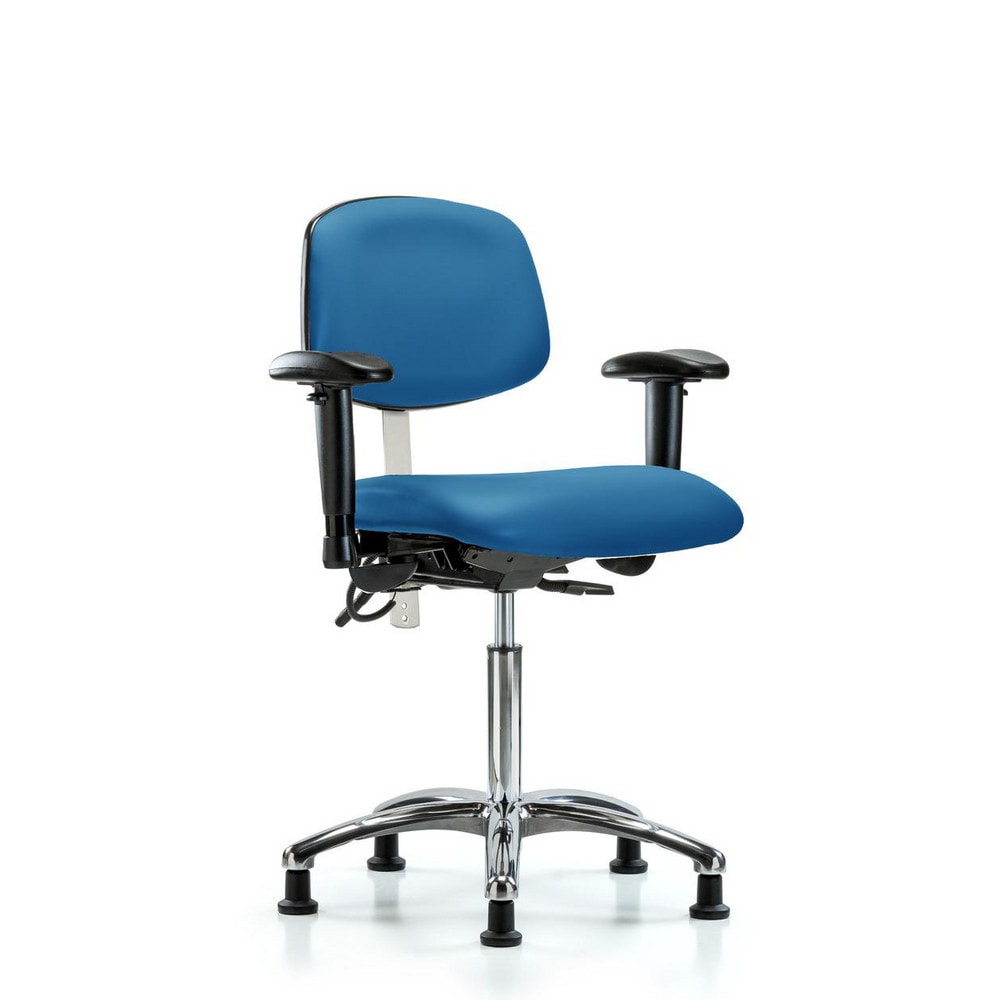 Clean Room & ESD Task Chair: ESD Vinyl, 29" Seat Height, Blue