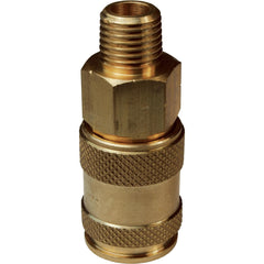 Pneumatic Hose Fittings & Couplings; Fitting Type: Air Hose; Type: Coupler; Coupling Type: Coupler; Interchange Type: Universal; Thread Type: NPTF; Coupler Size: 0.25; Material: Brass; Thread Standard: Male NPT