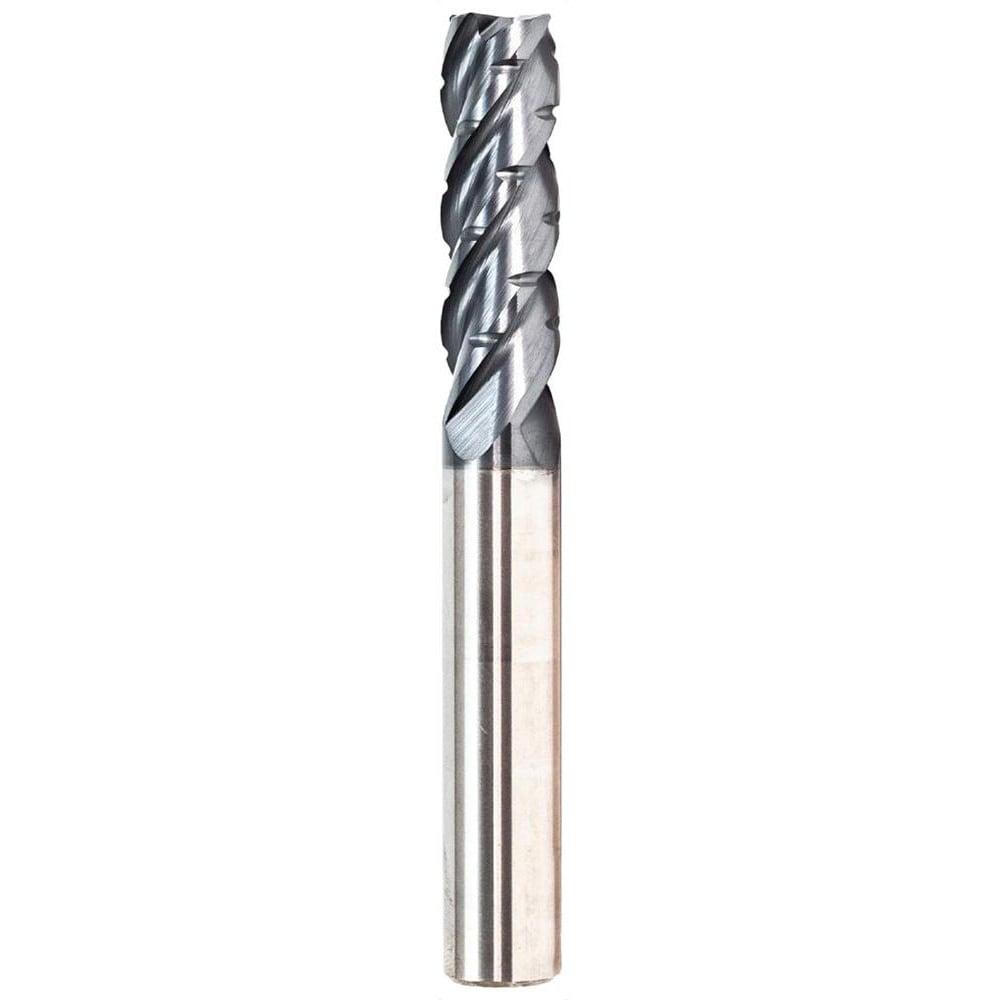 Corner Radius End Mill: 3/4" Dia, 2-1/4" LOC, 0.0300" Radius, 4 Flute, Solid Carbide