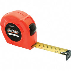 Tape Measure: 26' Long, 1" Width, Yellow Blade