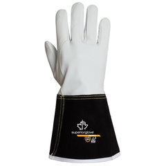 Cut, Puncture & Abrasion-Resistant Gloves: Superior Glove Works 399GKGL5, Size Small, ANSI Cut A4, ANSI Puncture 3, Yarn Lined, Goatskin