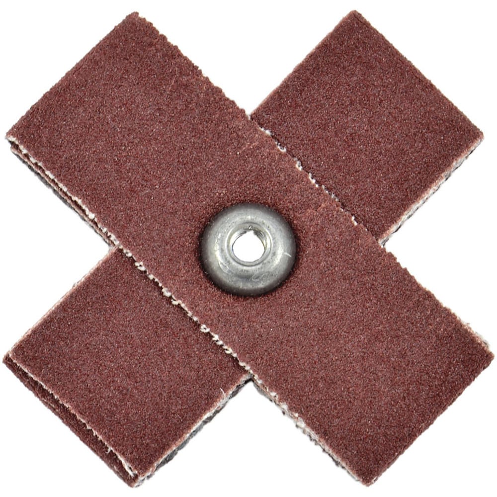 Cross & Square Pads; Pad Type: Cross; Abrasive Type: Coated; Grade: Very Fine; Grit: 180; Eyelet Size: 8-32; Pad Length: 1.5000; Pad Width: 0.50; Abrasive Material: Aluminum Oxide