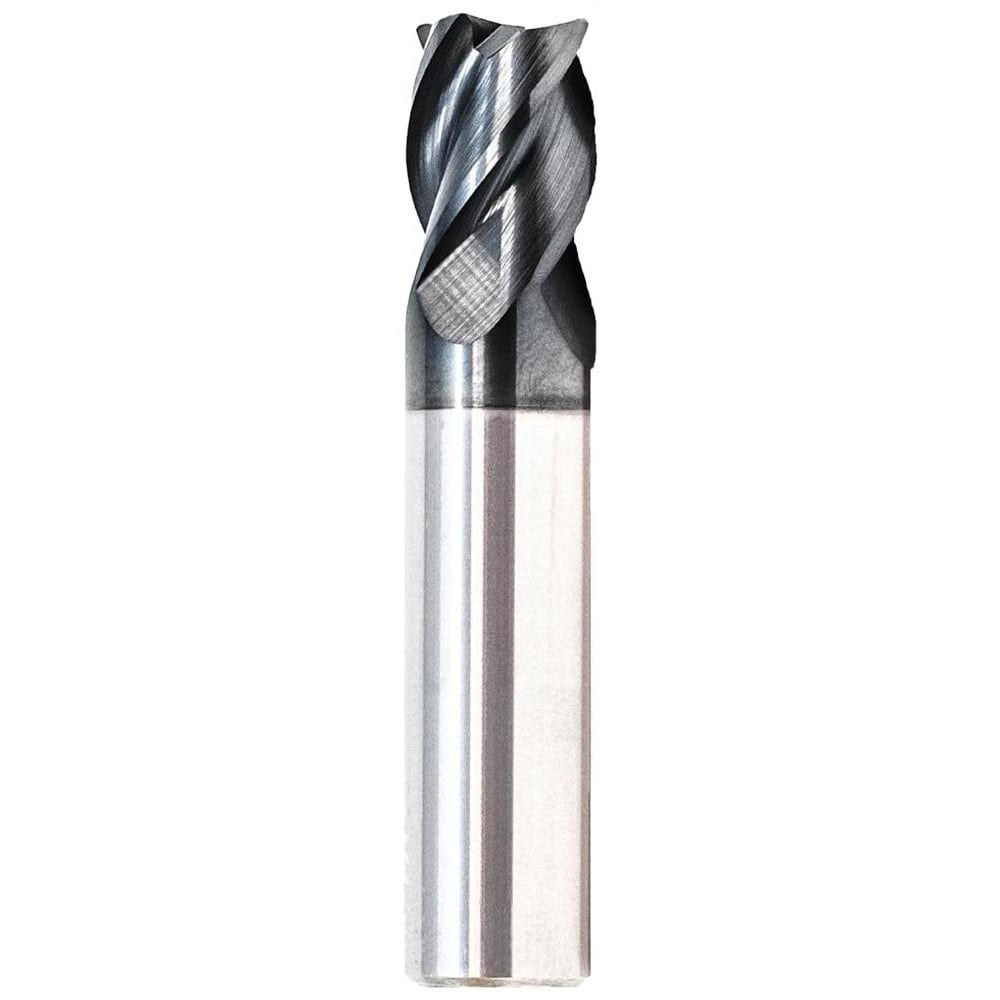 Corner Radius End Mill: 1/2" Dia, 1-5/8" LOC, 0.0200" Radius, 4 Flute, Solid Carbide