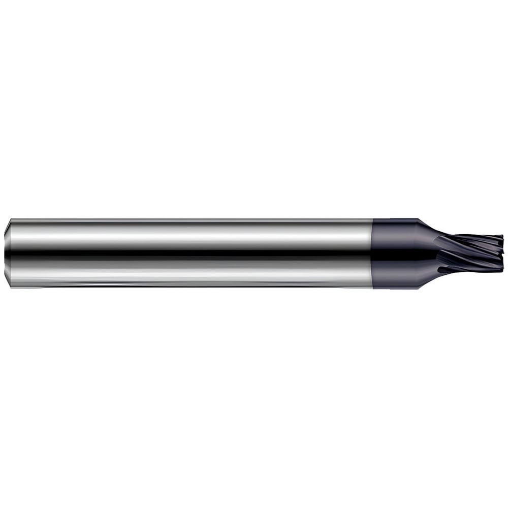 Corner Radius End Mill: 1/8" Dia, 3/16" LOC, 0.0050" Radius, 7 Flute, Solid Carbide