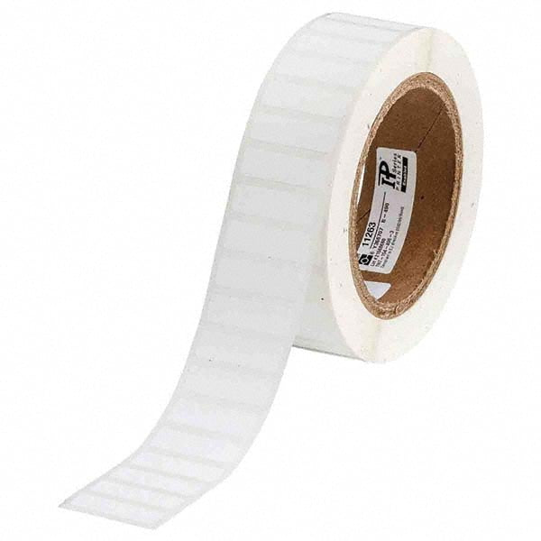 Label Maker Label: White, Polyester, 1-1/4" OAW, 3,000 per Roll