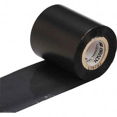 Printer Ribbon: 2.36" Wide, 500' Long, Black, Wax & Resin