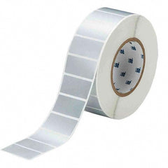 Label Maker Label: Silver, Metallized Polyester, 3,000 per Roll