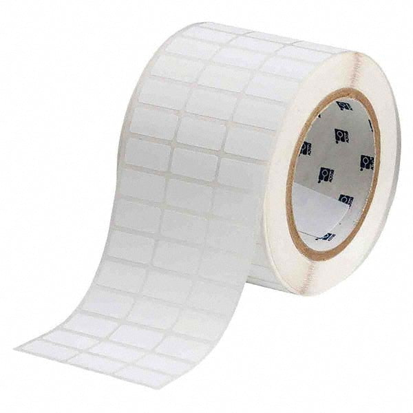 Label Maker Label: White, Polyester, 10,000 per Roll