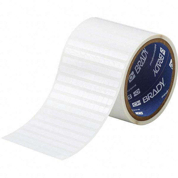 Label Maker Label: White, Polyester, 1/4" OAW, 10,000 per Roll