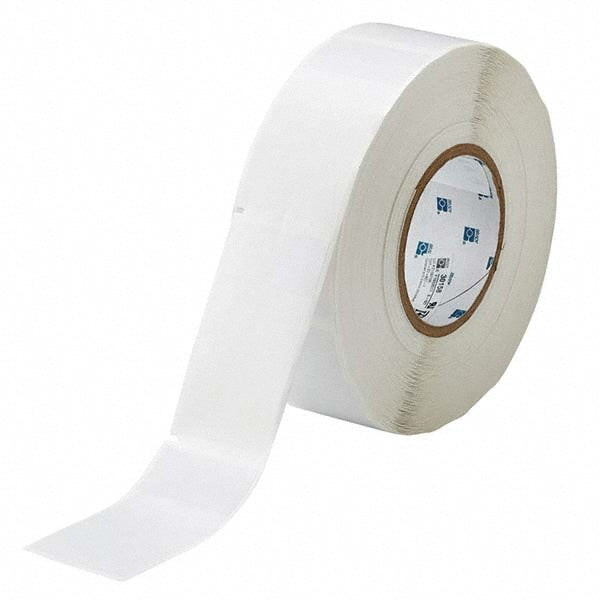 Label Maker Label: Clear & White, Vinyl, 1,000 per Roll