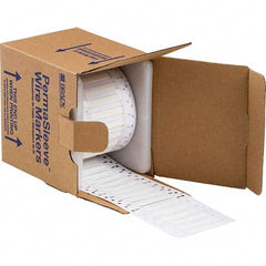 Label Maker Label: White, Polyolefin, 7,500 per Roll