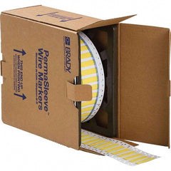 Label Maker Label: Yellow, Polyolefin, 500 per Roll