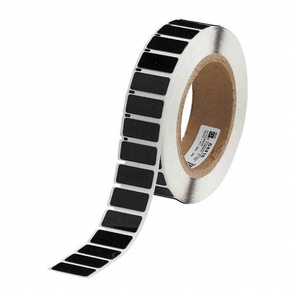 Label Maker Label: Black, Polyester, 500 per Roll