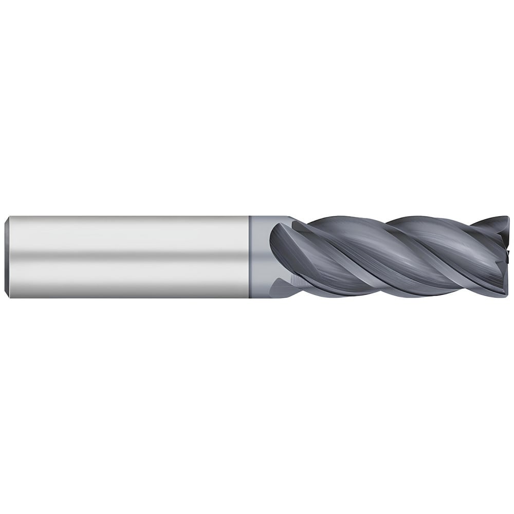 Corner Radius End Mill: 5/8" Dia, 1-5/8" LOC, 0.0300" Radius, 4 Flute, Solid Carbide