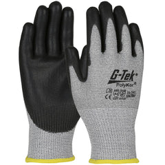 Cut, Puncture & Abrasion-Resistant Gloves: G-Tek 16-561, Size Medium, ANSI Cut A4, ANSI Puncture 3, Polyurethane, PolyKor