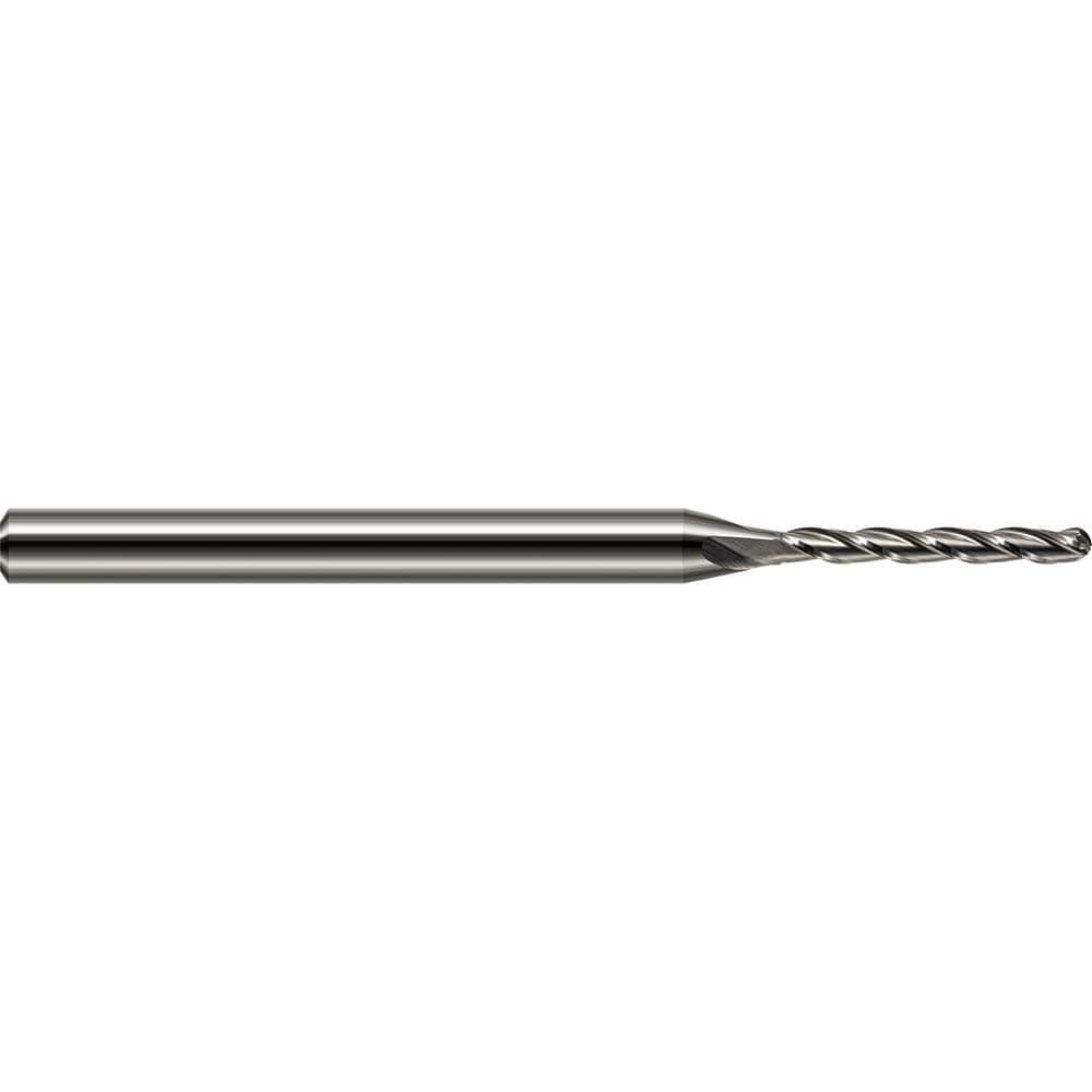 Ball End Mill: 1/16" Dia, 0.5580" LOC, 3 Flute, Solid Carbide