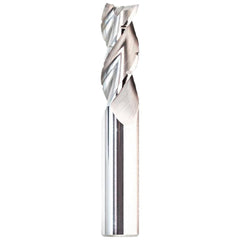 Corner Radius End Mill: 1/2" Dia, 2-1/4" LOC, 0.0600" Radius, 3 Flute, Solid Carbide