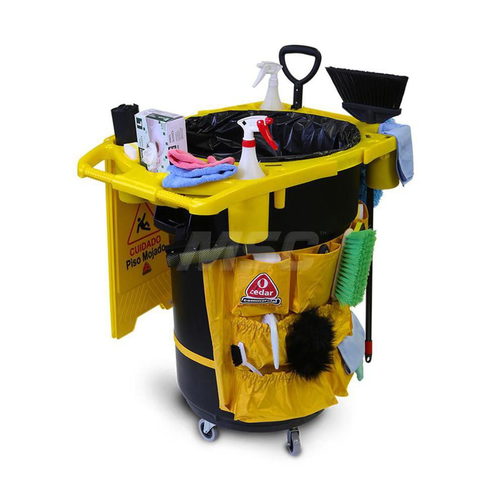 Janitor Carts & Caddies; Material: Plastic; Cart Material: Plastic