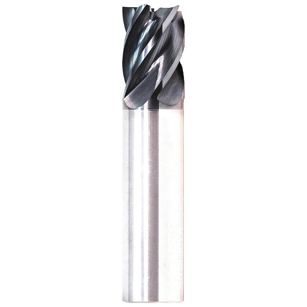 Corner Radius End Mill: 1/2" Dia, 5/8" LOC, 0.0300" Radius, 5 Flute, Solid Carbide