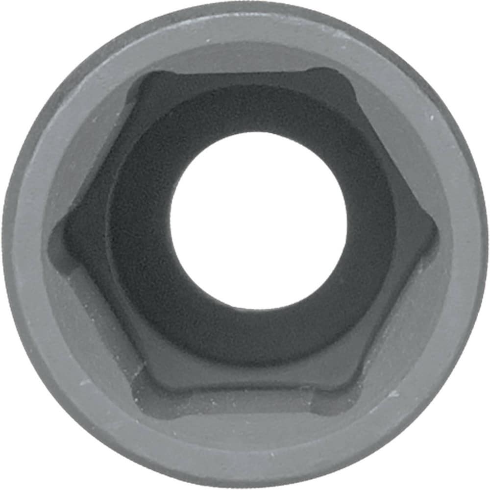 Impact Socket: 1/2" Drive, 1-1/8" Socket, Hex Drive