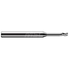 Corner Radius End Mill: 5/64" Dia, 0.117" LOC, 0.0050" Radius, 3 Flute, Solid Carbide