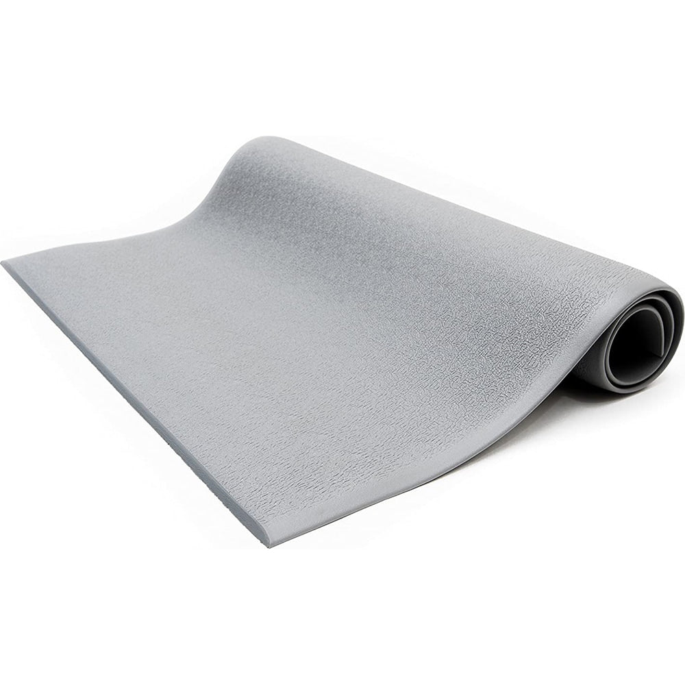 Anti-Fatigue Mat: 3' Length, 2' Wide, 3/8" Thick, Vinyl, Beveled Edge, Light-Duty