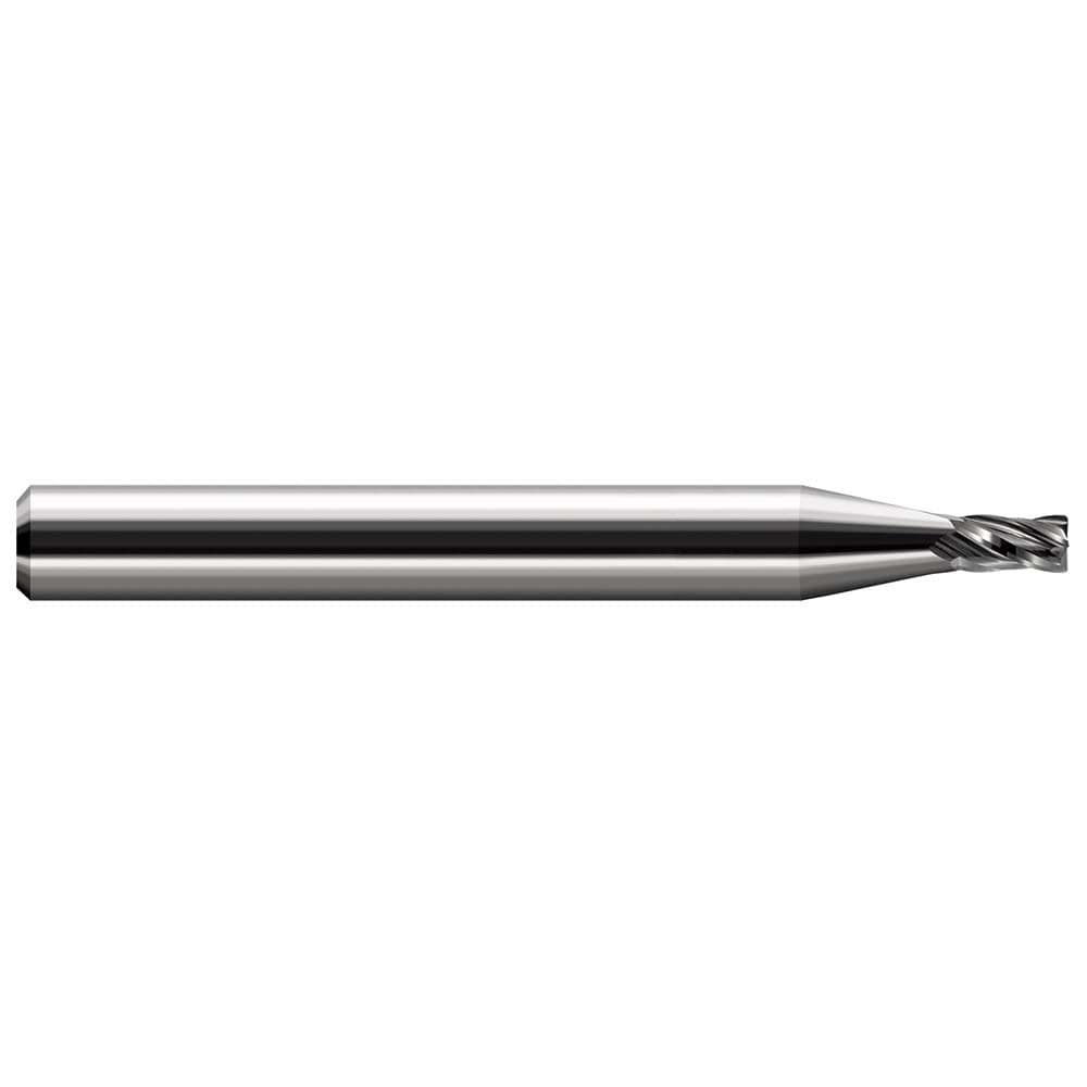 Corner Radius End Mill: 7/64" Dia, 0.164" LOC, 0.20 mm Radius, 4 Flute, Solid Carbide